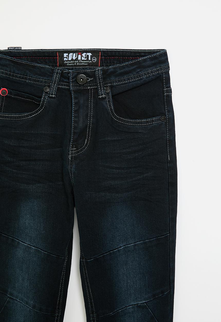 SOVIET - Boys fashion skinny denim - blue black