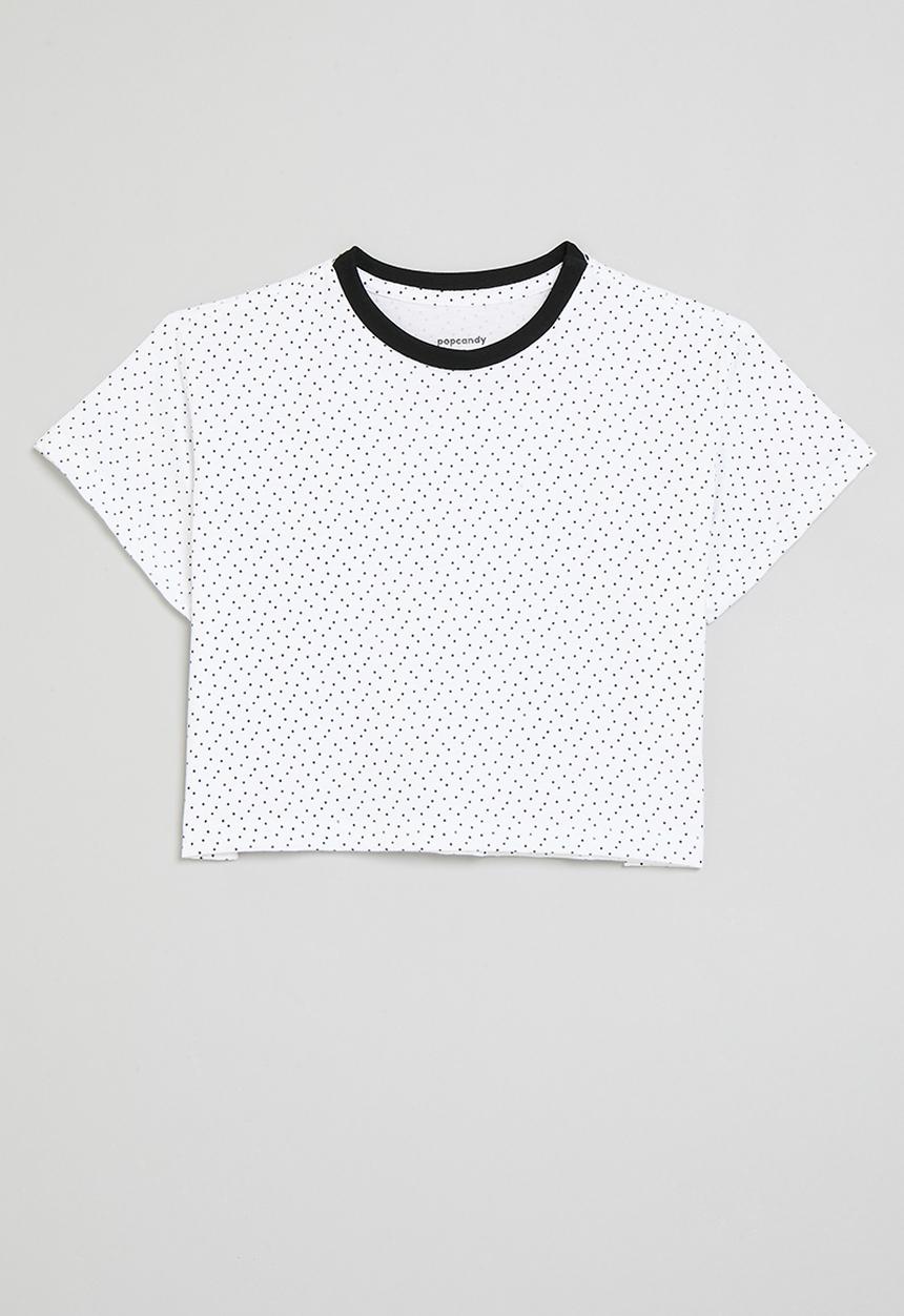 Pop Candy - Polka dot tee - white