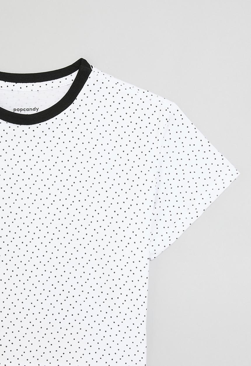 Pop Candy - Polka dot tee - white