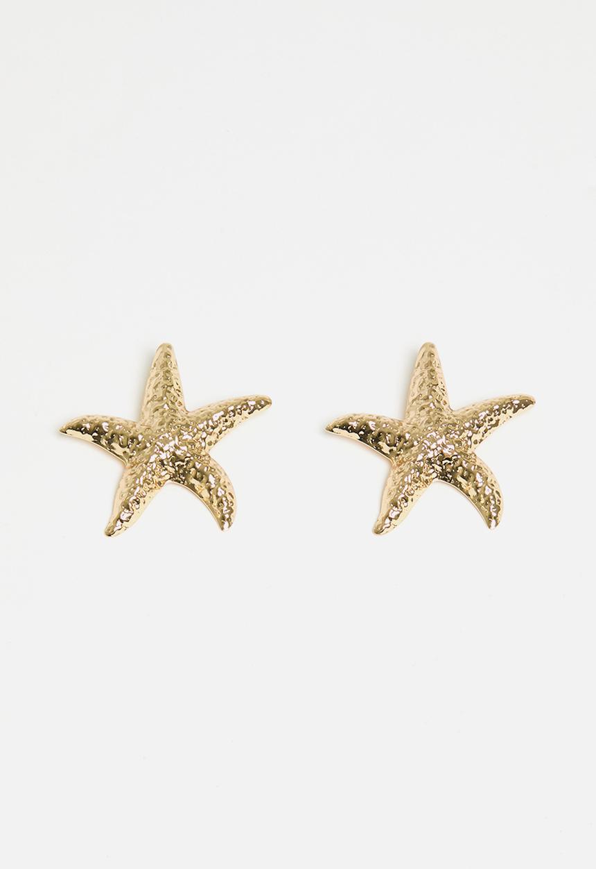 Superbalist - Starfish stud earrings - gold