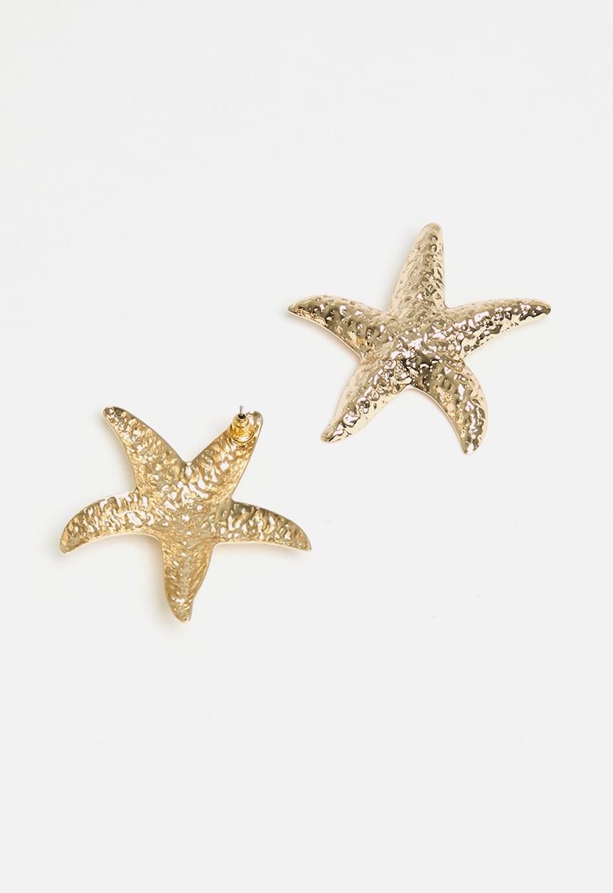Superbalist - Starfish stud earrings - gold