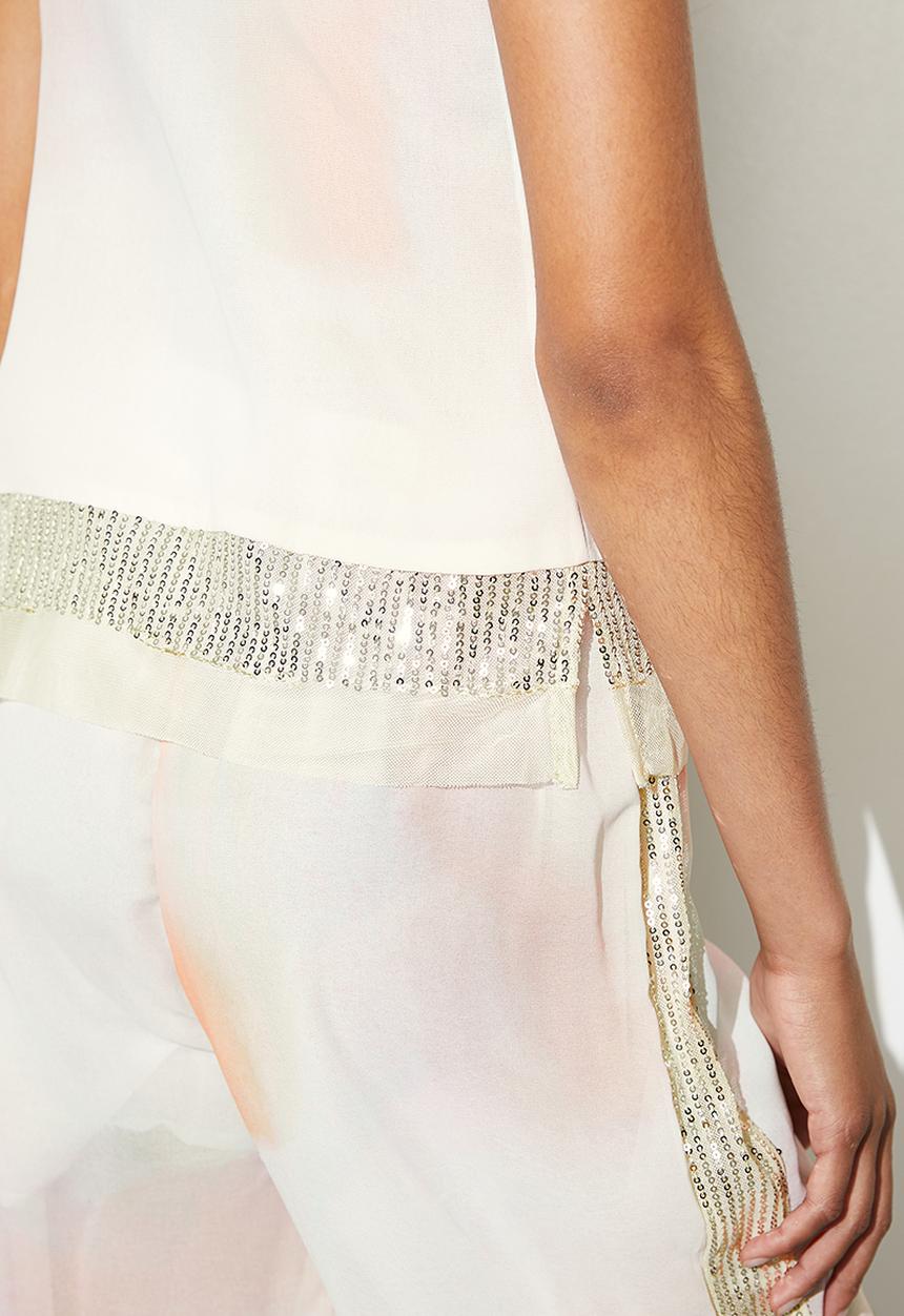 VELVET - Embellished cami - peach smudge