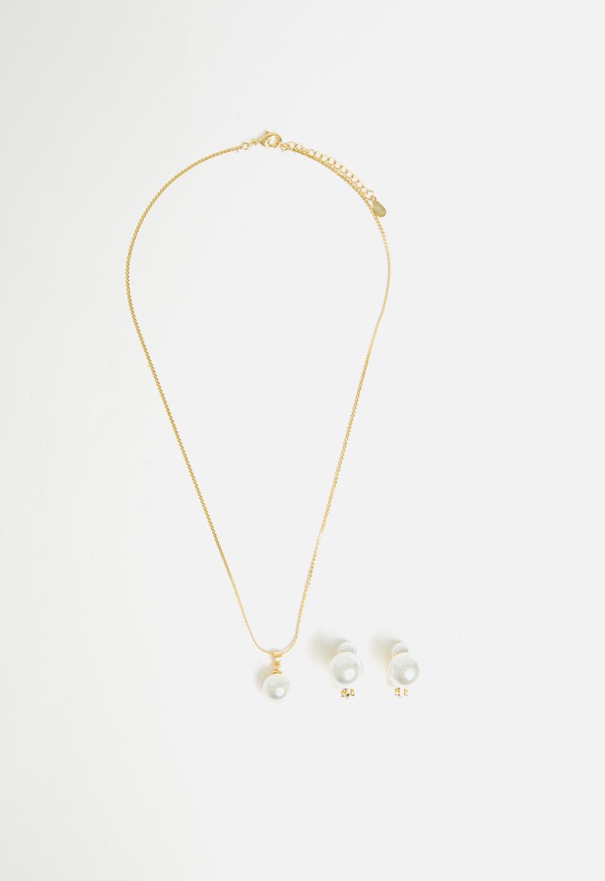 Superbalist - Shyla faux pearl set - gold