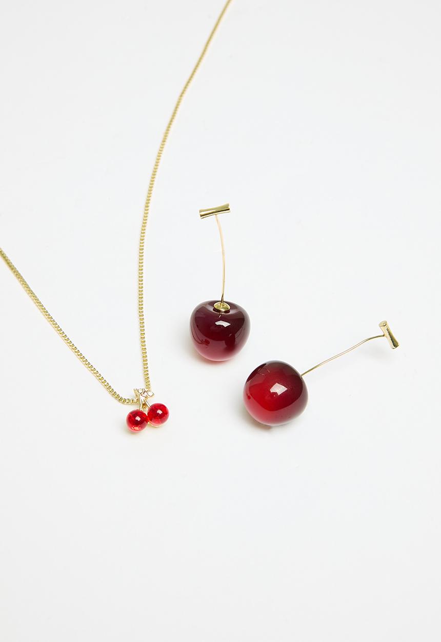 Superbalist - Cherry jewellery set - gold & red