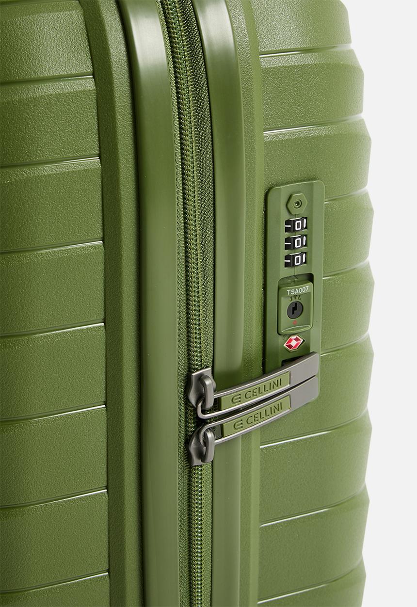 Cellini - Grande 4 Wheel Trolley - Army Green