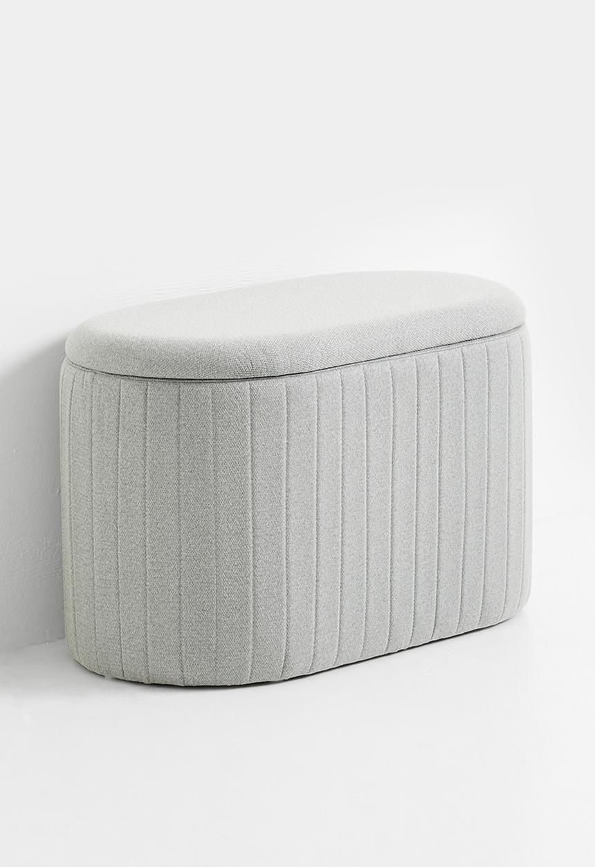 Sixth Floor - Polly storage ottoman - Grey