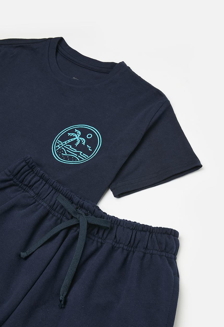 Pop Candy - Tee & short set - blue