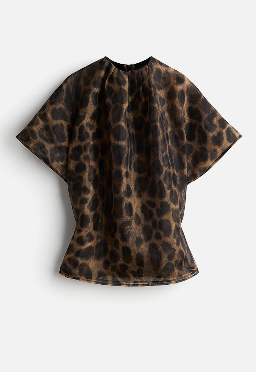 H&M - H&M Studio: Pleat-detail organza blouse  - multi