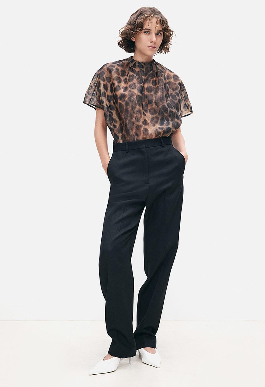H&M - H&M Studio: Pleat-detail organza blouse  - multi
