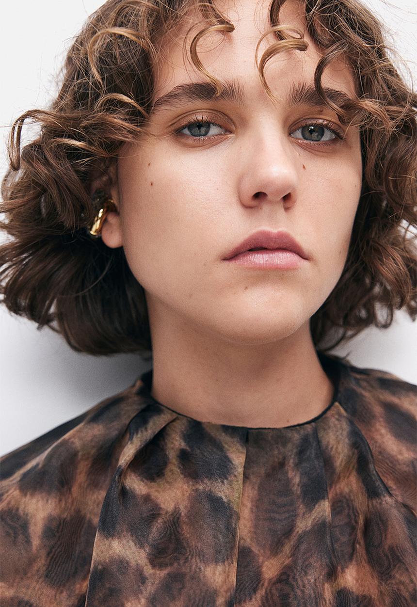 H&M - H&M Studio: Pleat-detail organza blouse  - multi