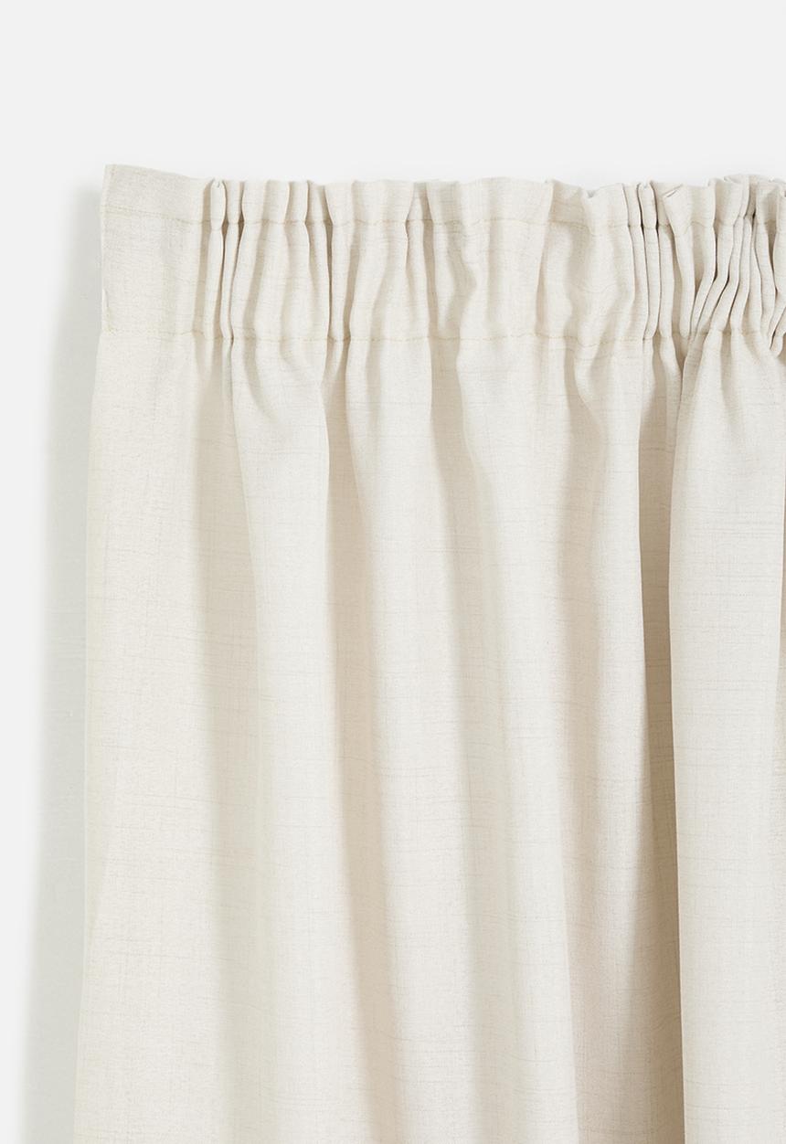 Sixth Floor - Capri Texture Taped Curtain - Natural
