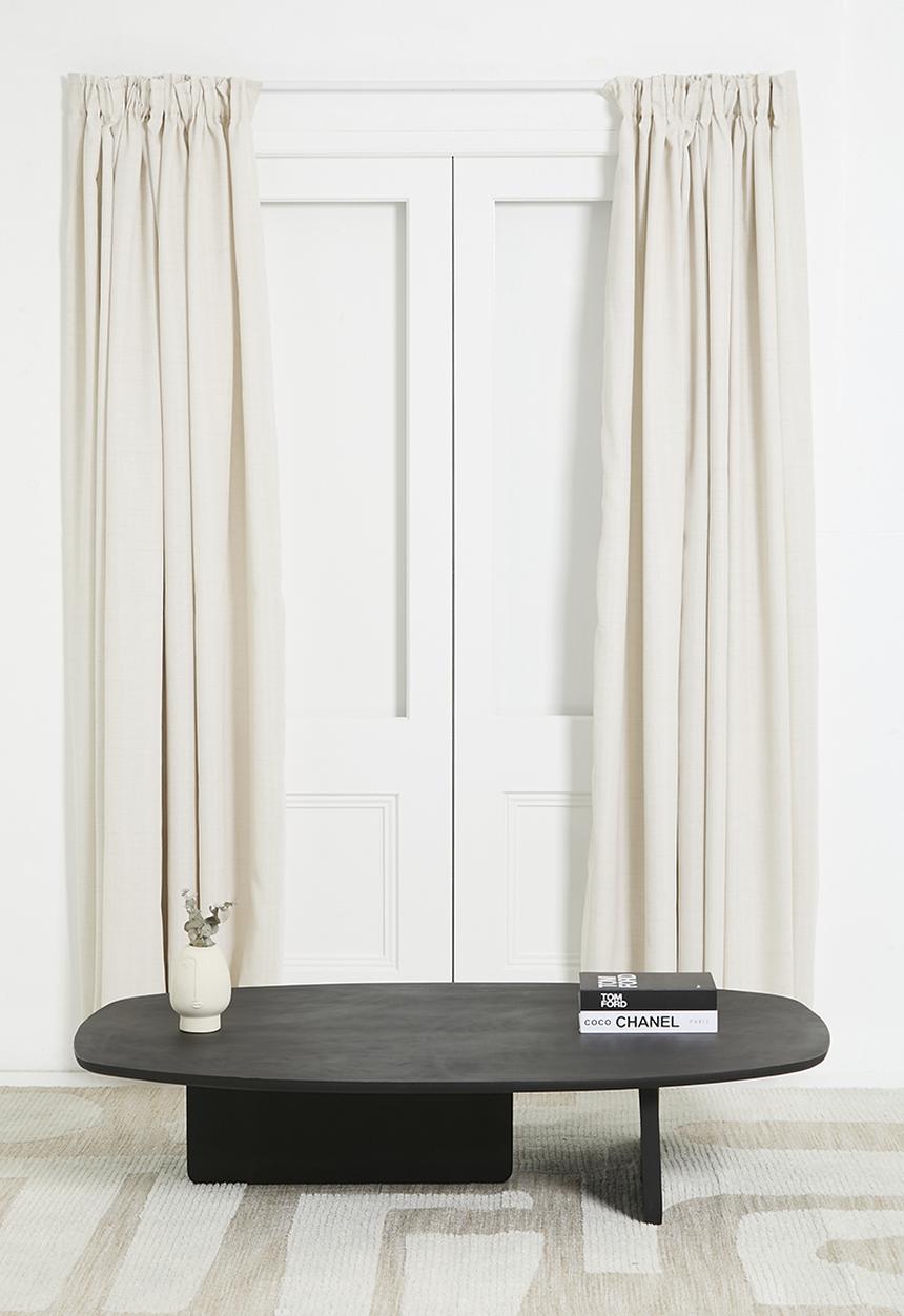 Sixth Floor - Capri Texture Taped Curtain - Natural
