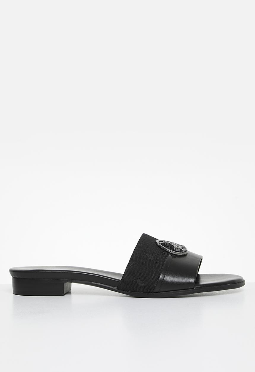 POLO - Jacquard mule - black