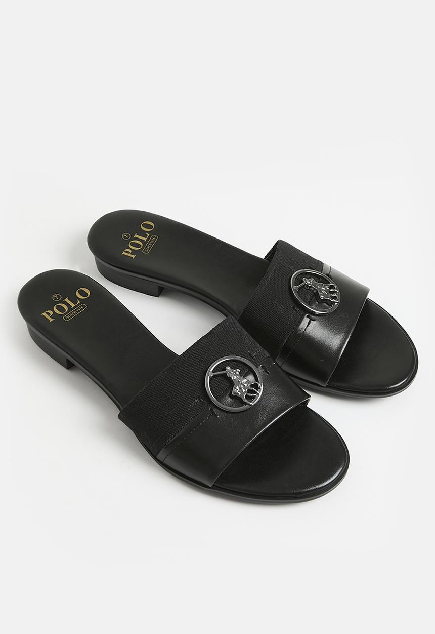 POLO - Jacquard mule - black