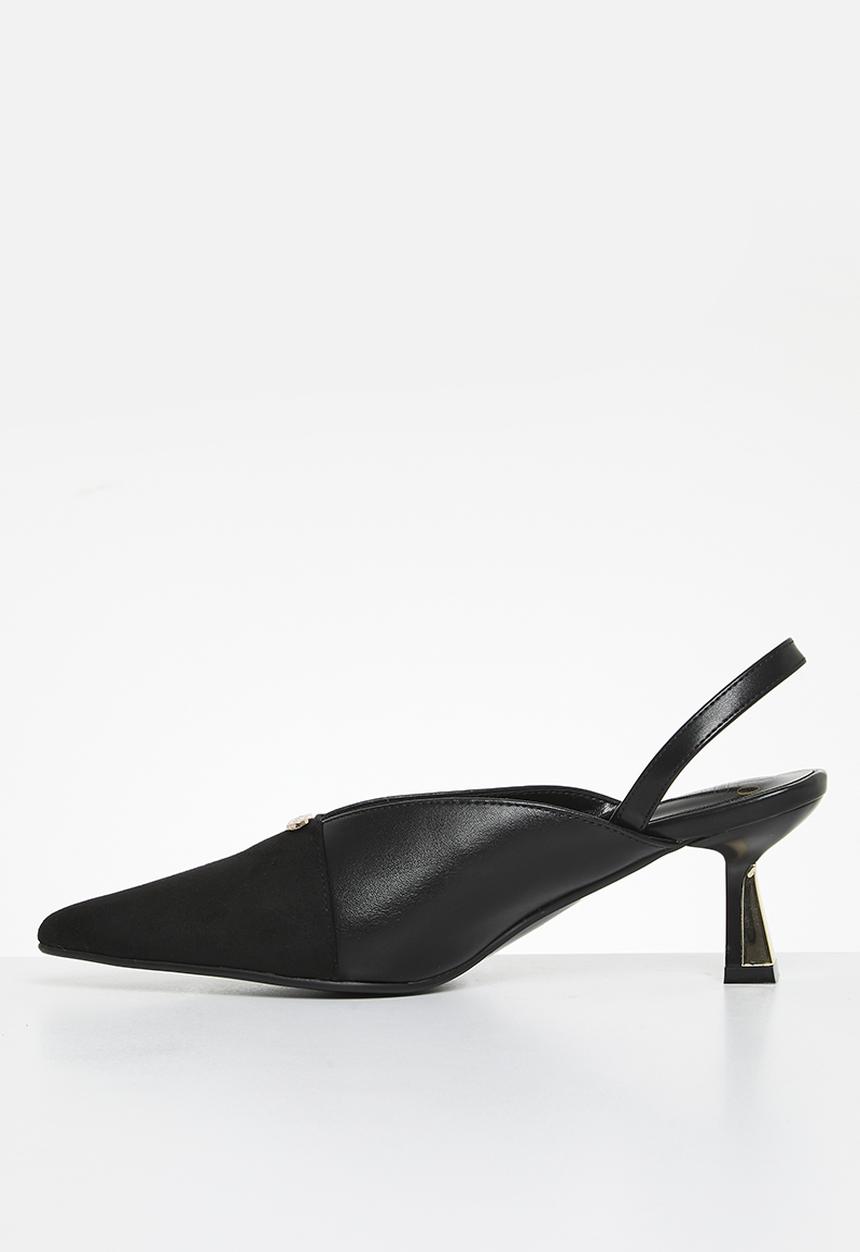 POLO - Pointed slingback heel - black