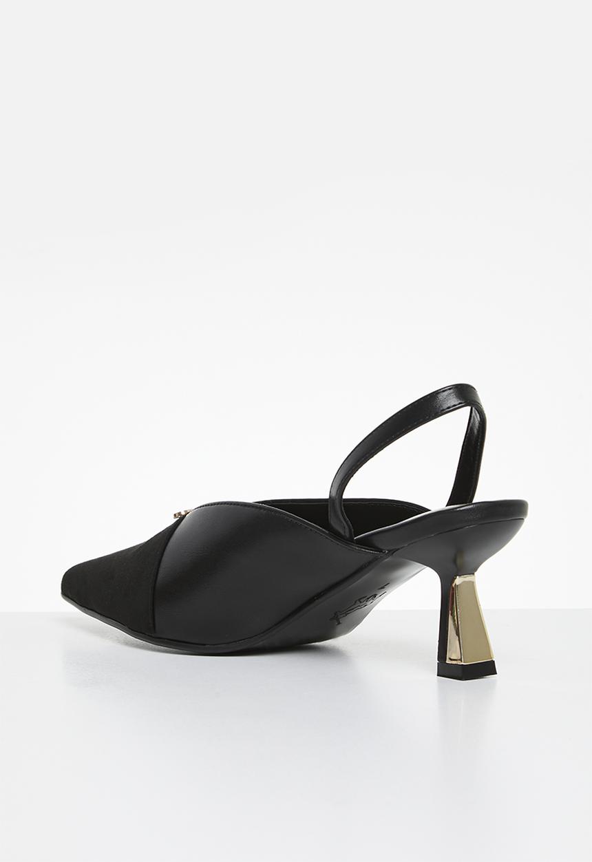 POLO - Pointed slingback heel - black