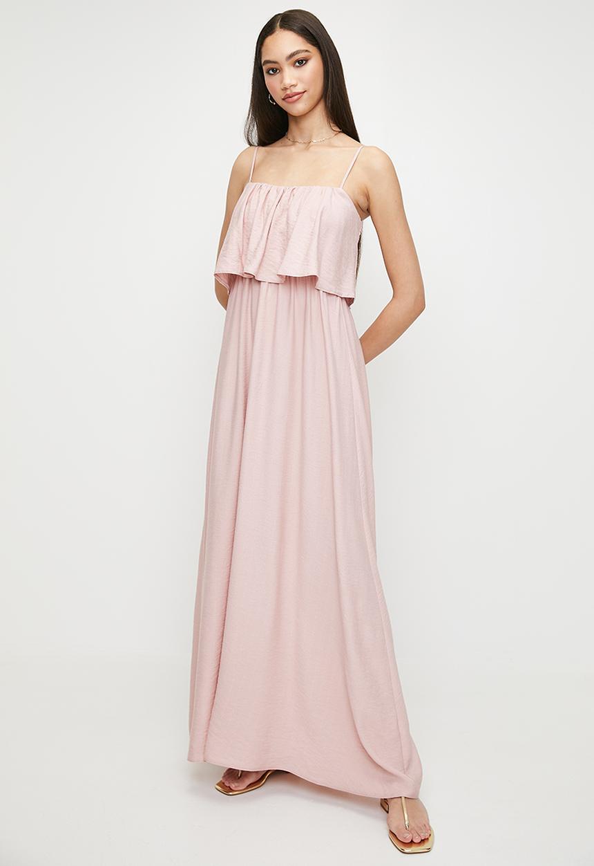 MILLA - Frill detail maxi dress - pink