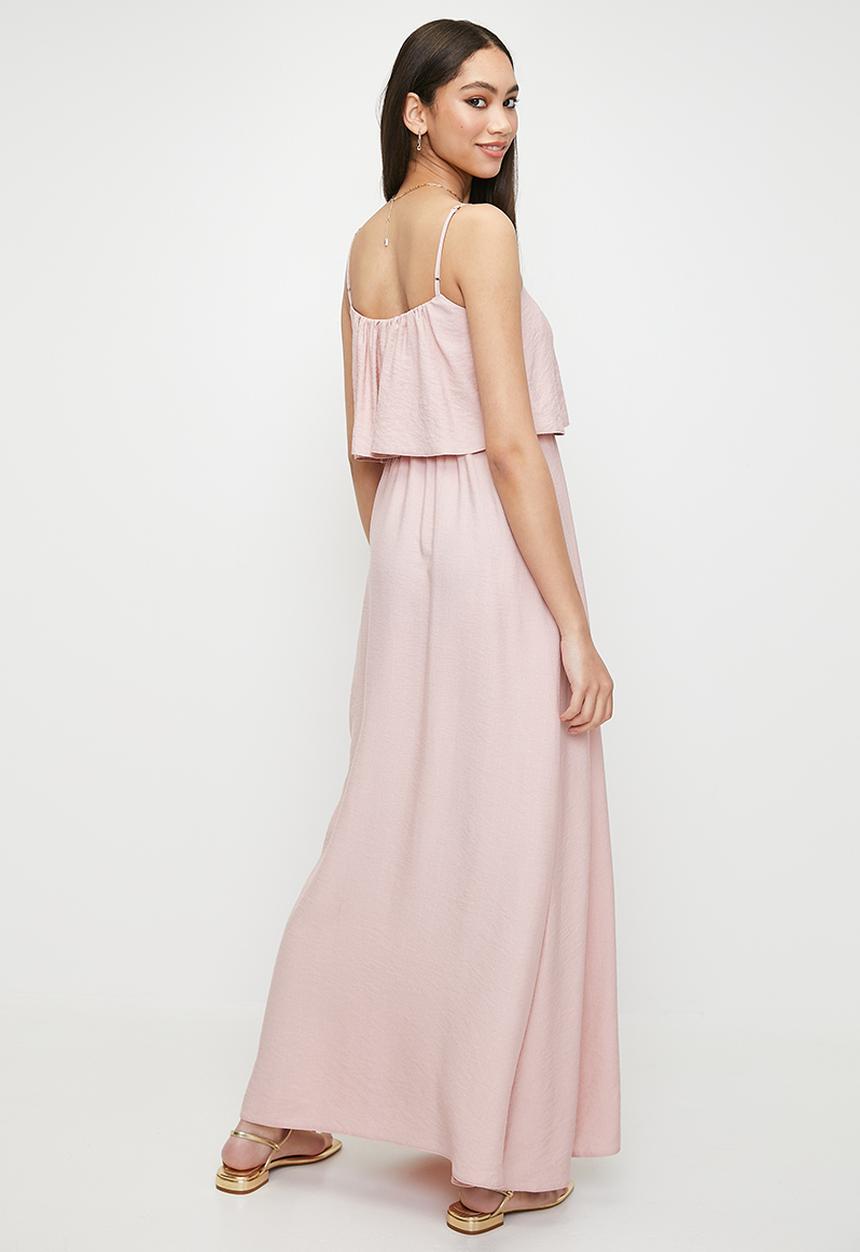MILLA - Frill detail maxi dress - pink