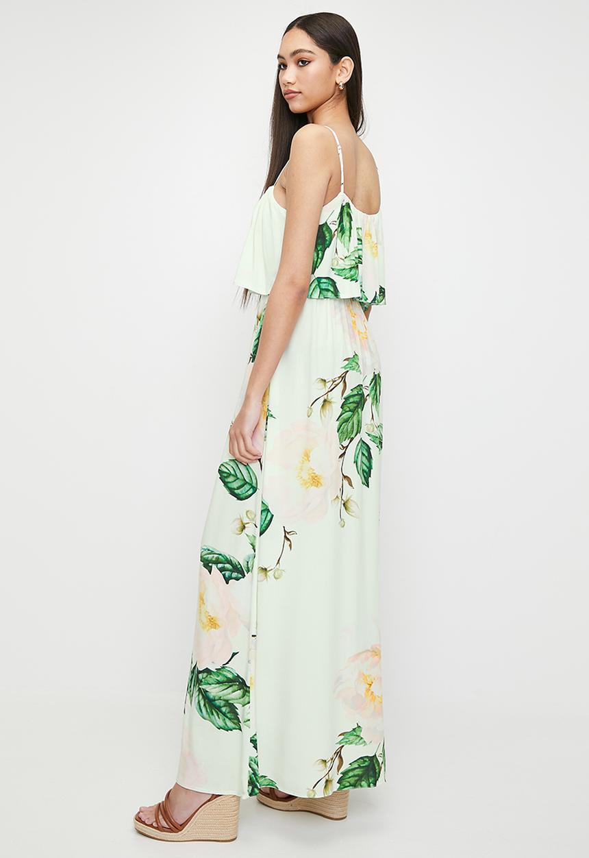 MILLA - Frill detail maxi dress - scattered blooms