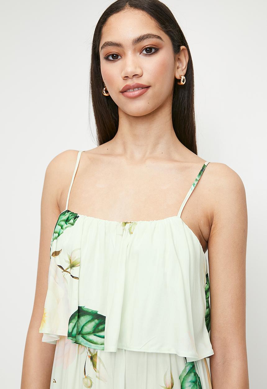 MILLA - Frill detail maxi dress - scattered blooms
