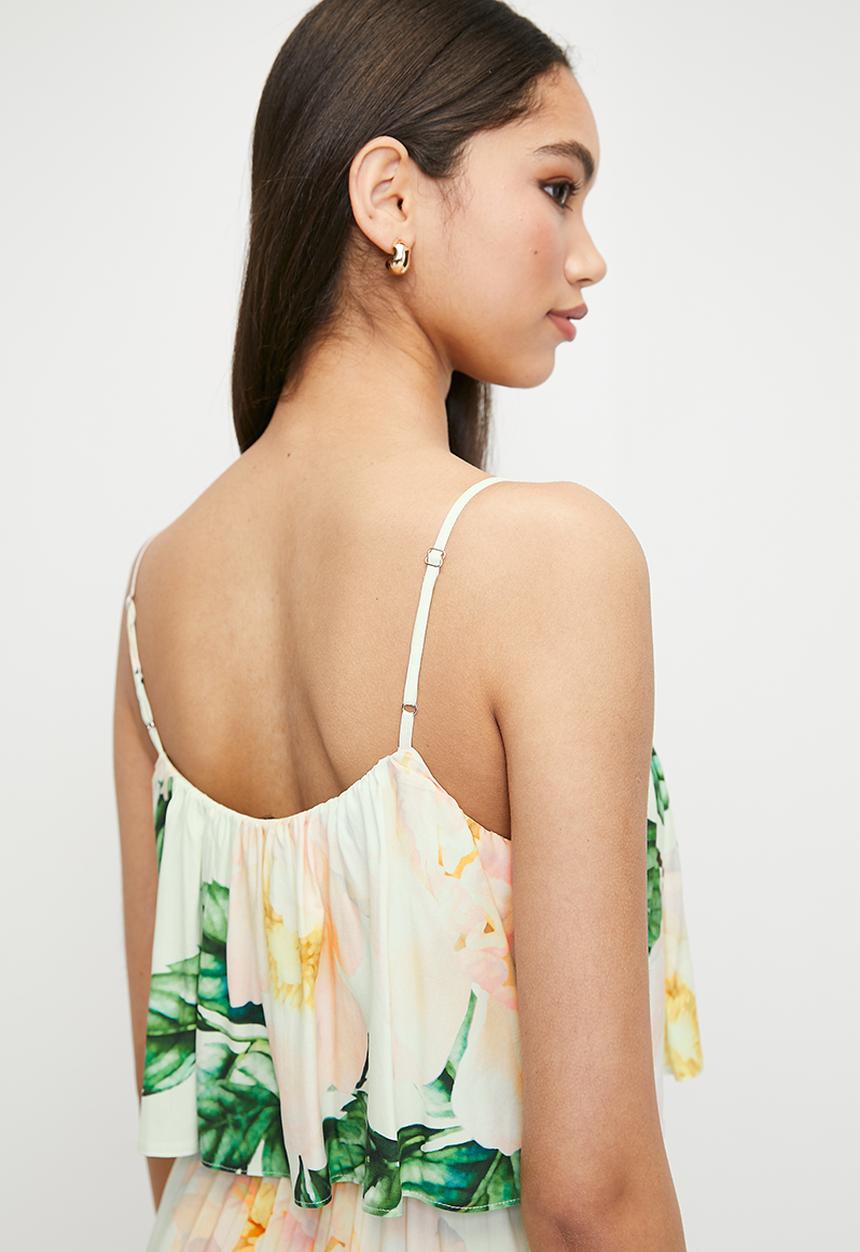 MILLA - Frill detail maxi dress - scattered blooms