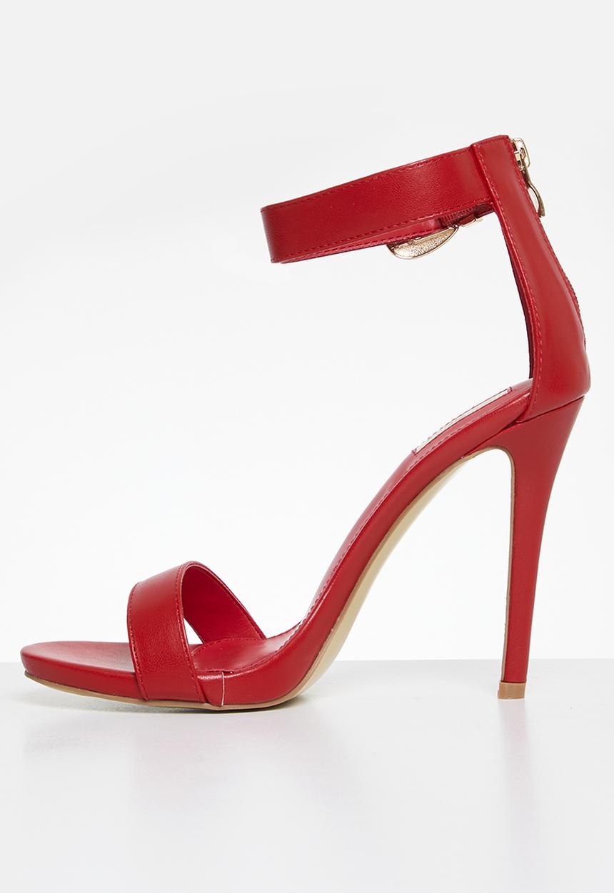 Plum - Julia ankle strap heel - red