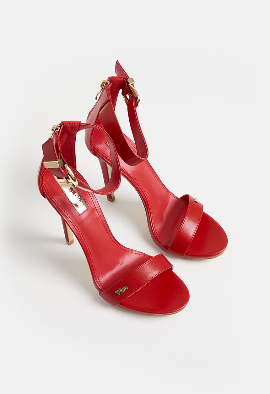 Plum - Julia ankle strap heel - red