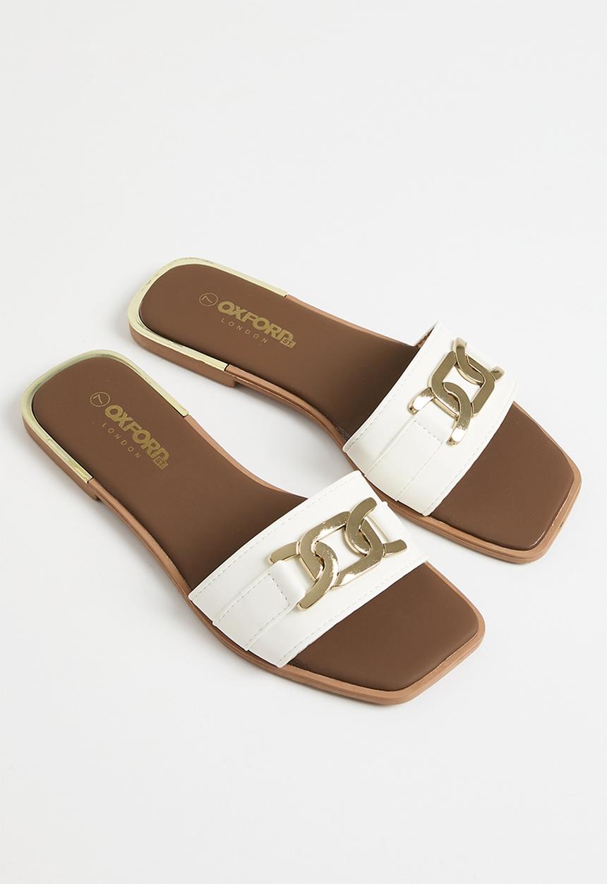 Oxford Street - Classic Slide - white & gold