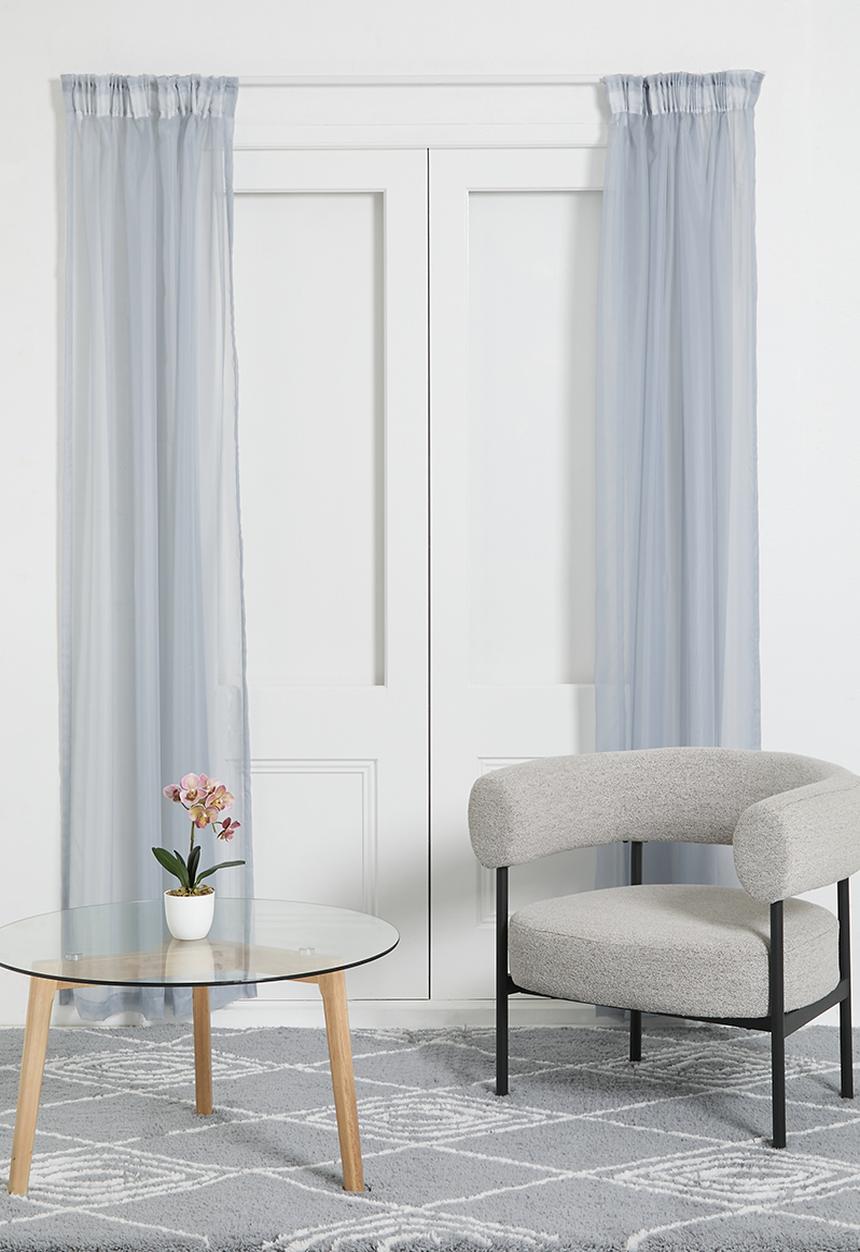 Design Collection - Plain voile Taped twin pack - Grey