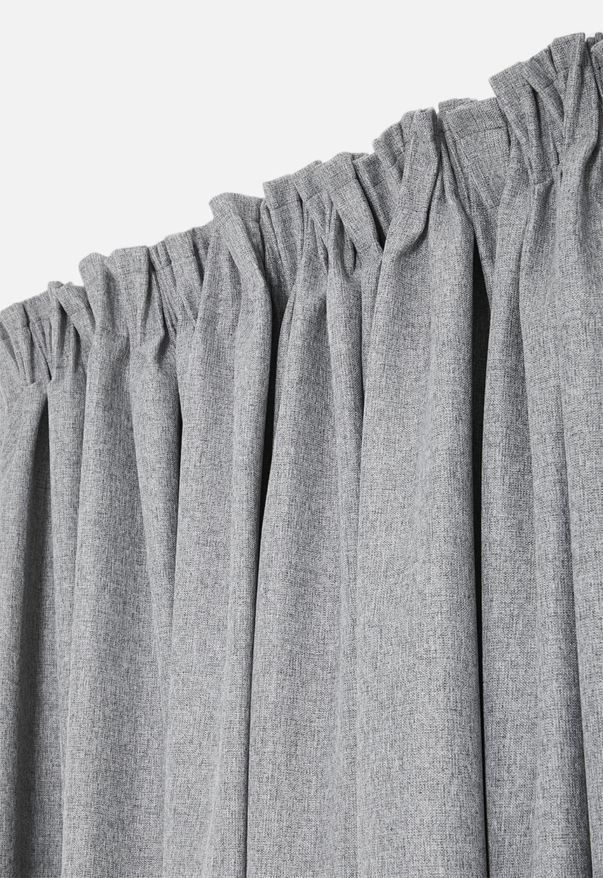 Design Collection - Blockout taped curtain - Mid Grey Slub