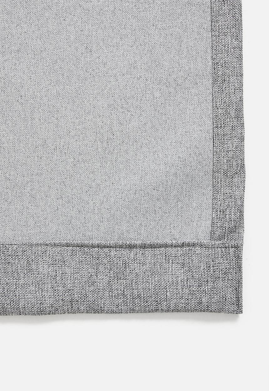 Design Collection - Blockout taped curtain - Mid Grey Slub
