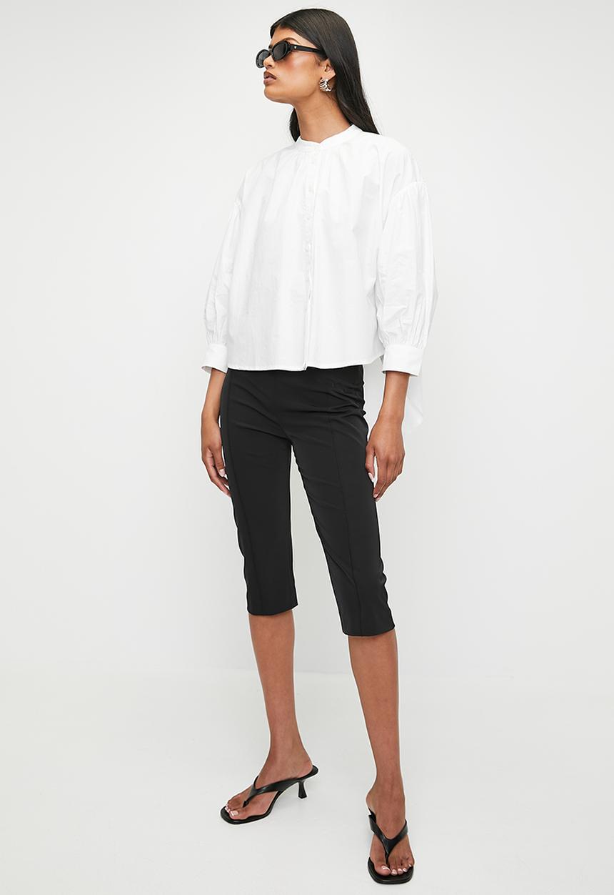 Superbalist - Bubble sleeve mandarin shirt - white