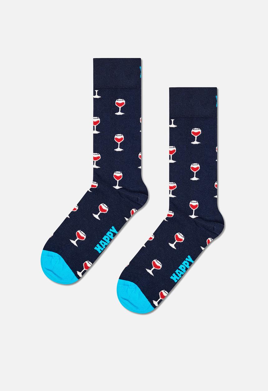 Happy Socks - Glass of wine sock - navy