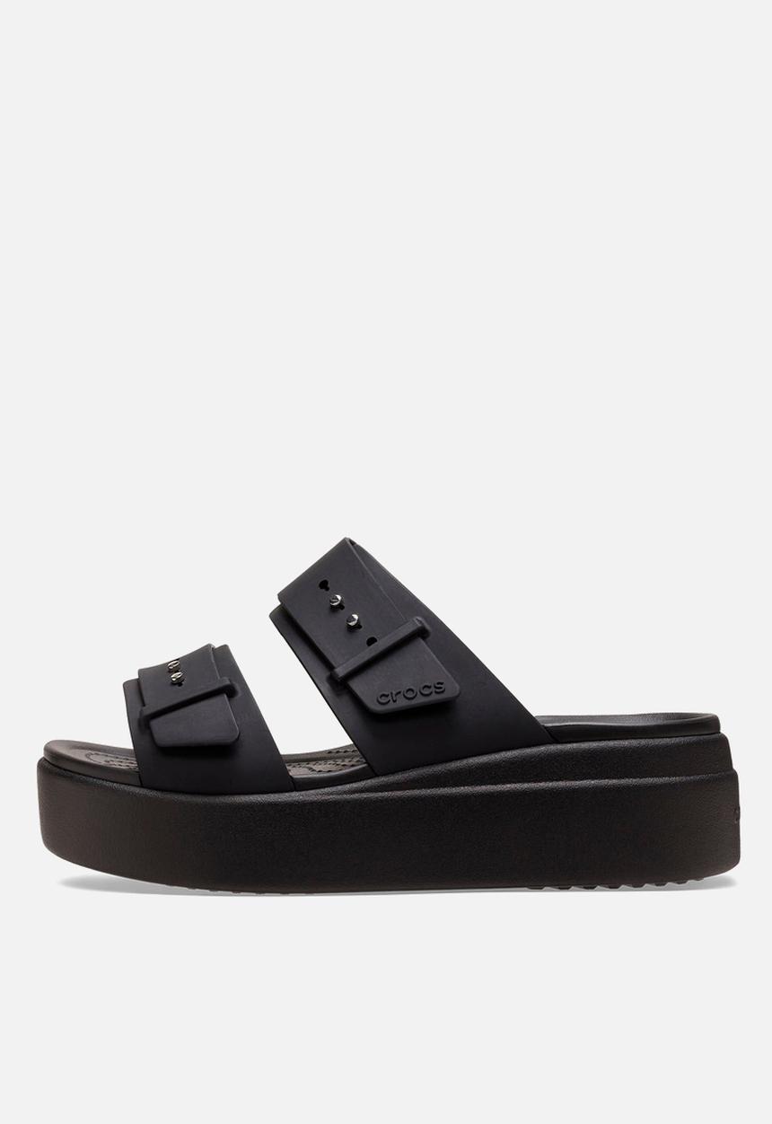 Crocs - Brooklyn buckle low wedge - black