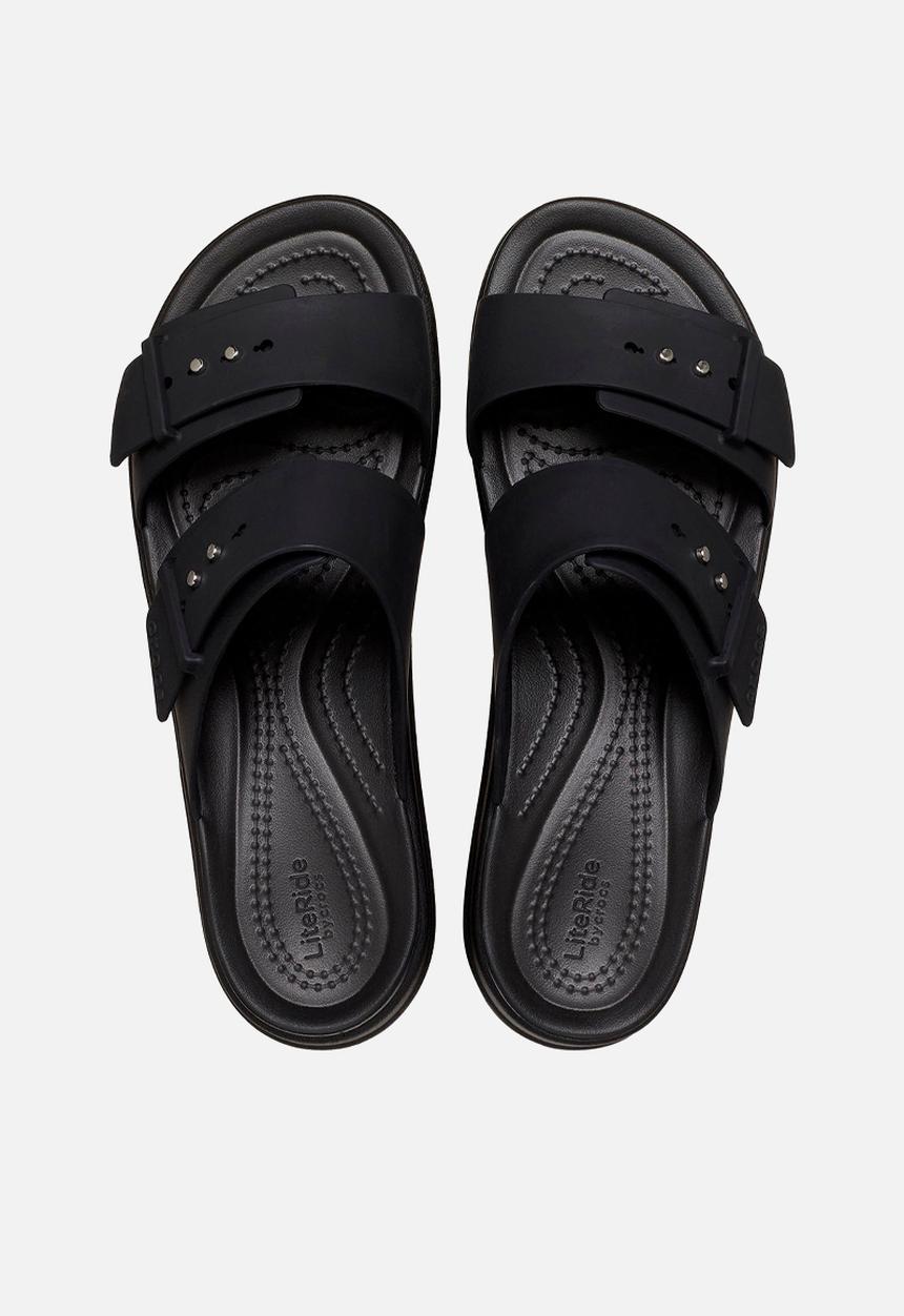 Crocs - Brooklyn buckle low wedge - black