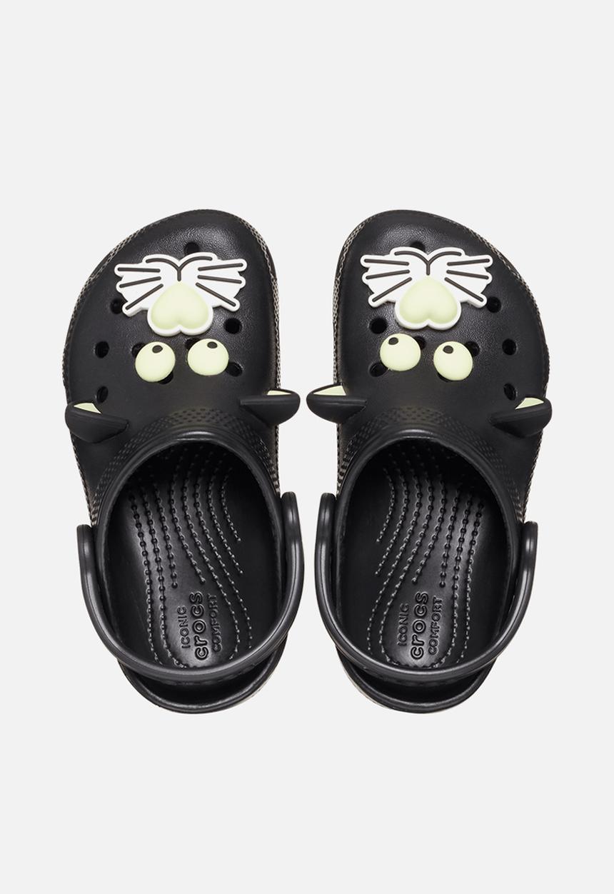 Crocs - Classic Glow Black Cat Clog T - Black