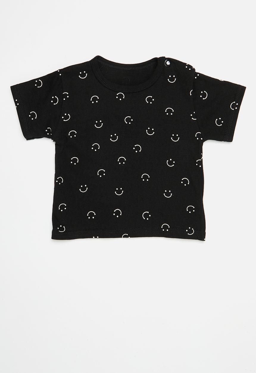Pop Candy - Smiley print tee - black