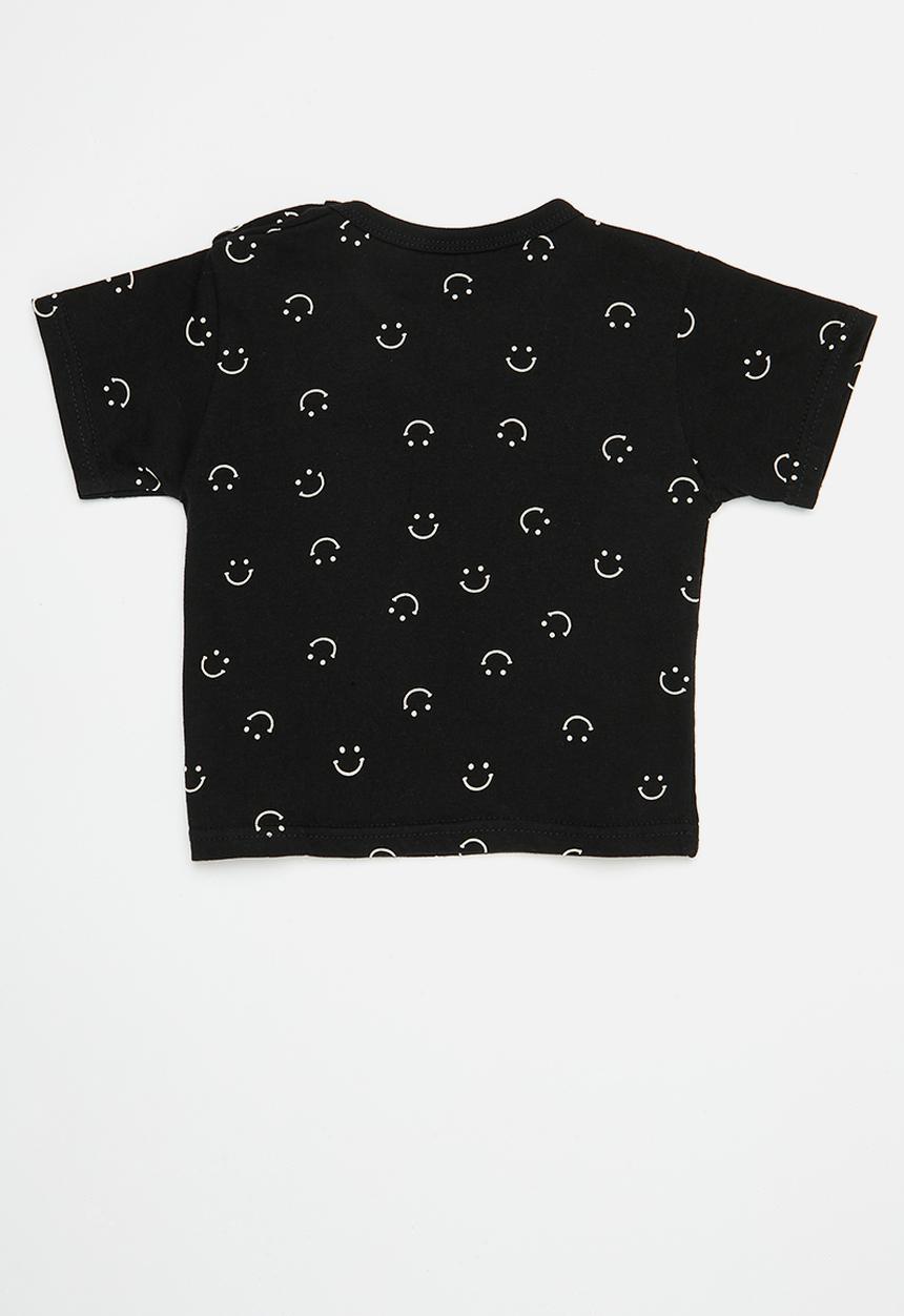 Pop Candy - Smiley print tee - black
