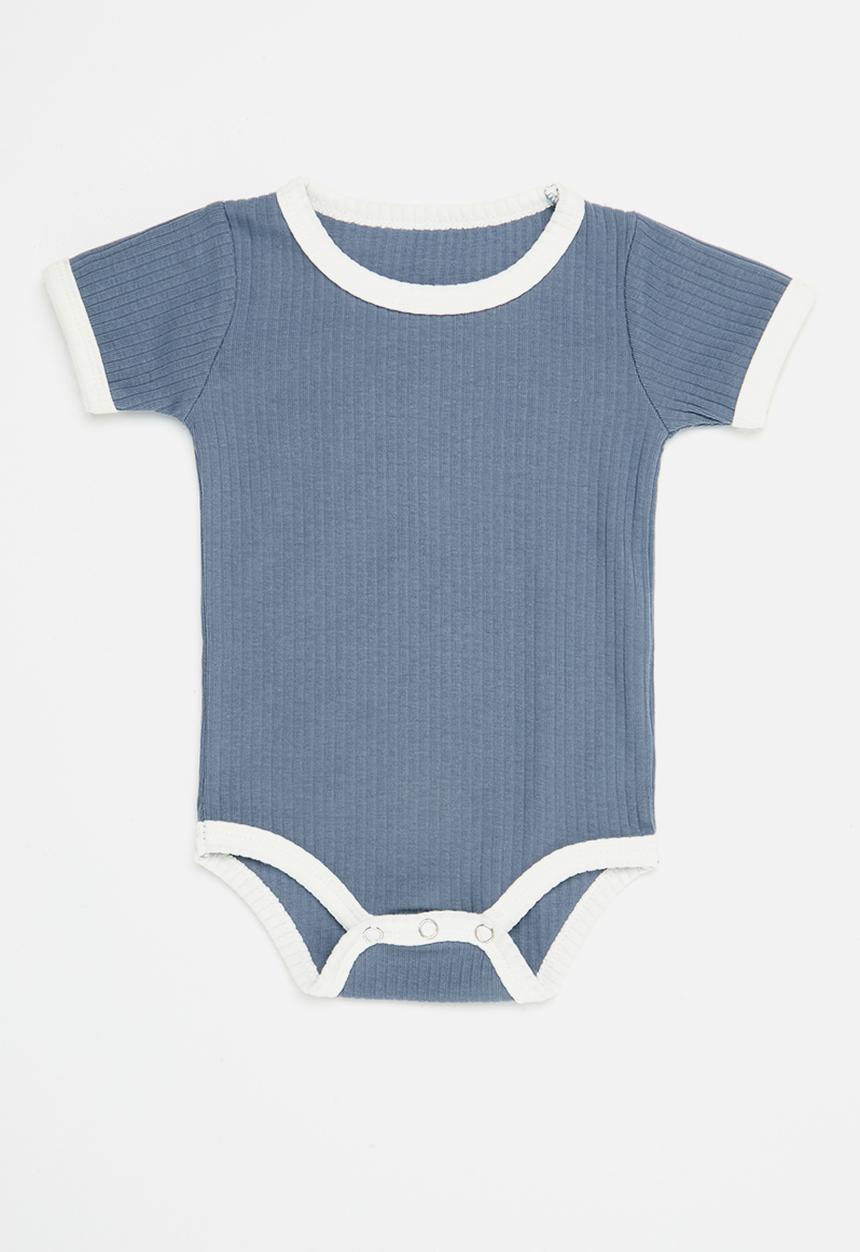 Pop Candy - Contrast binding body vest - blue