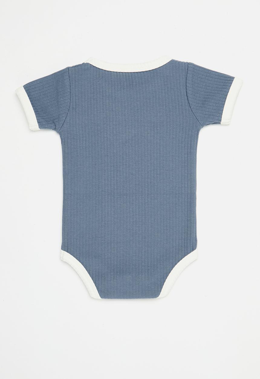 Pop Candy - Contrast binding body vest - blue