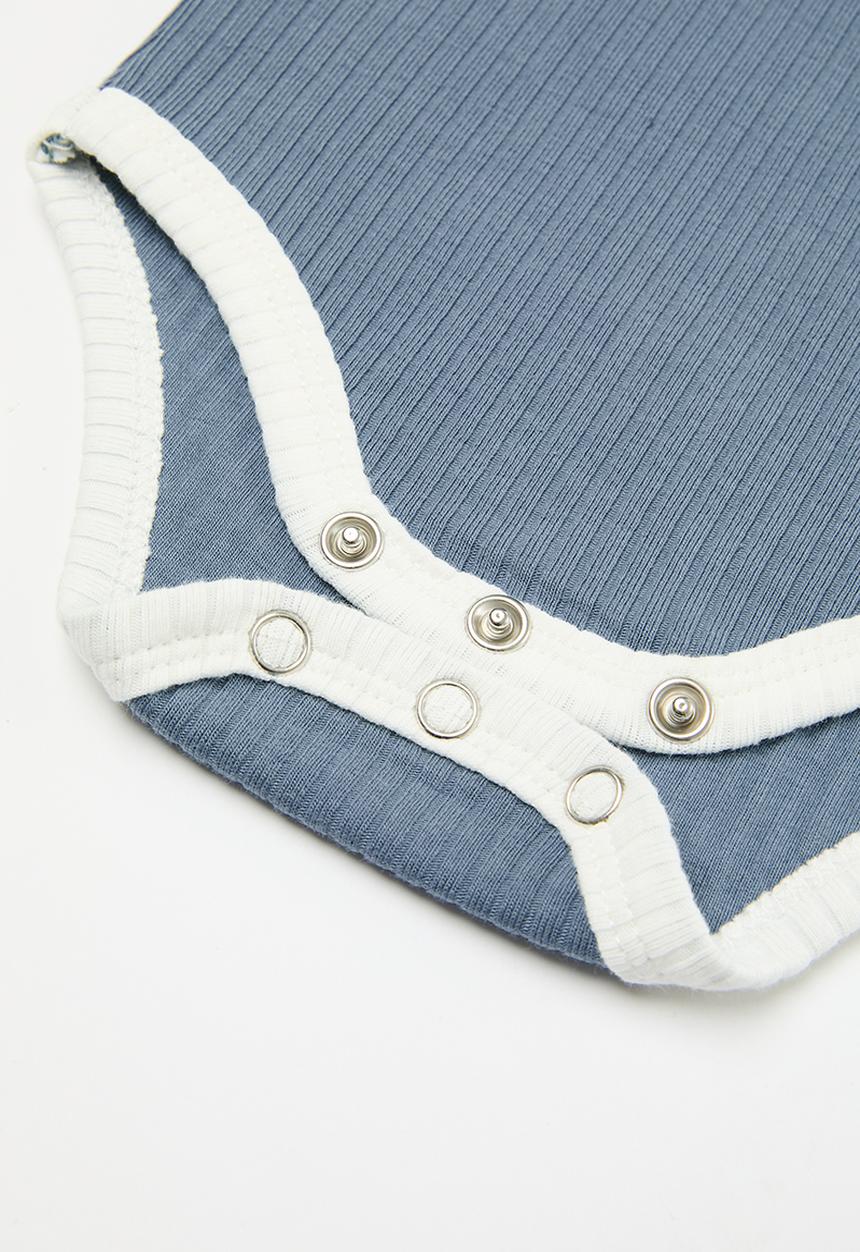 Pop Candy - Contrast binding body vest - blue