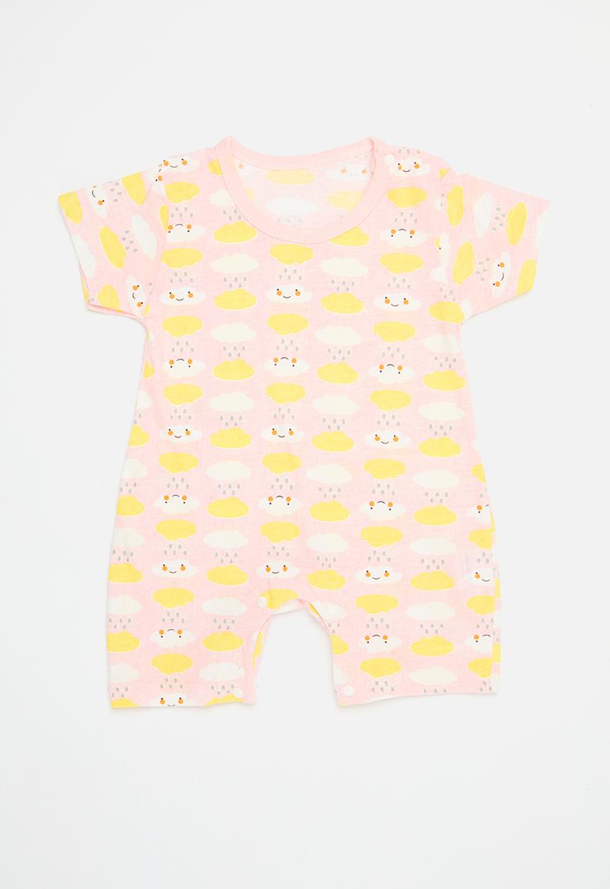 Pop Candy - Printed romper - pink & yellow