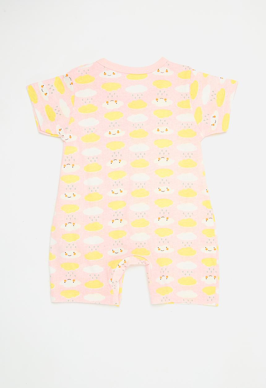 Pop Candy - Printed romper - pink & yellow