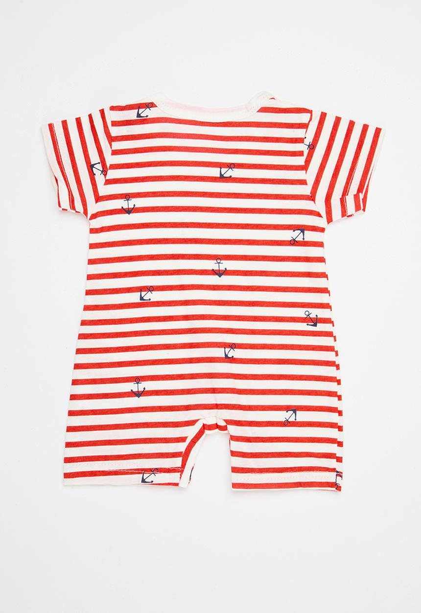Pop Candy - Striped romper - red & white
