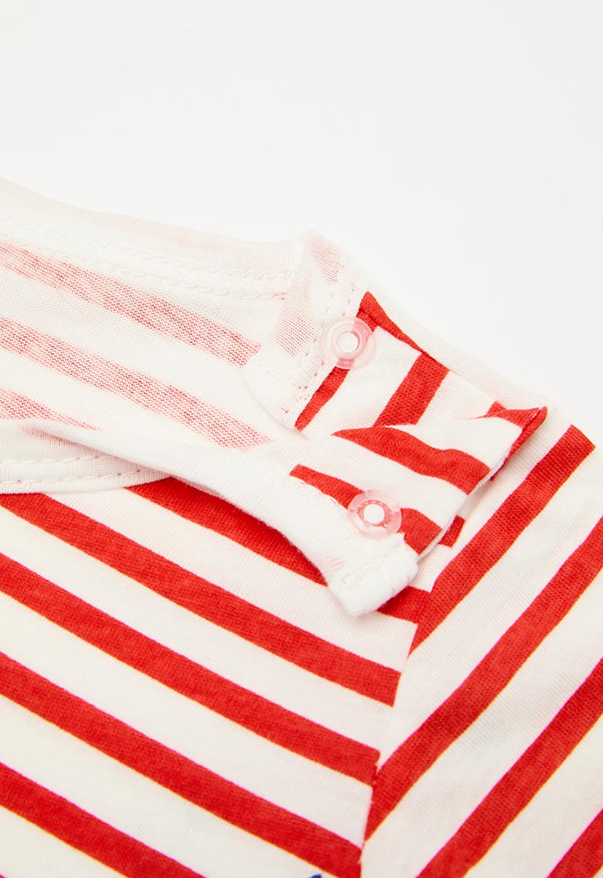 Pop Candy - Striped romper - red & white
