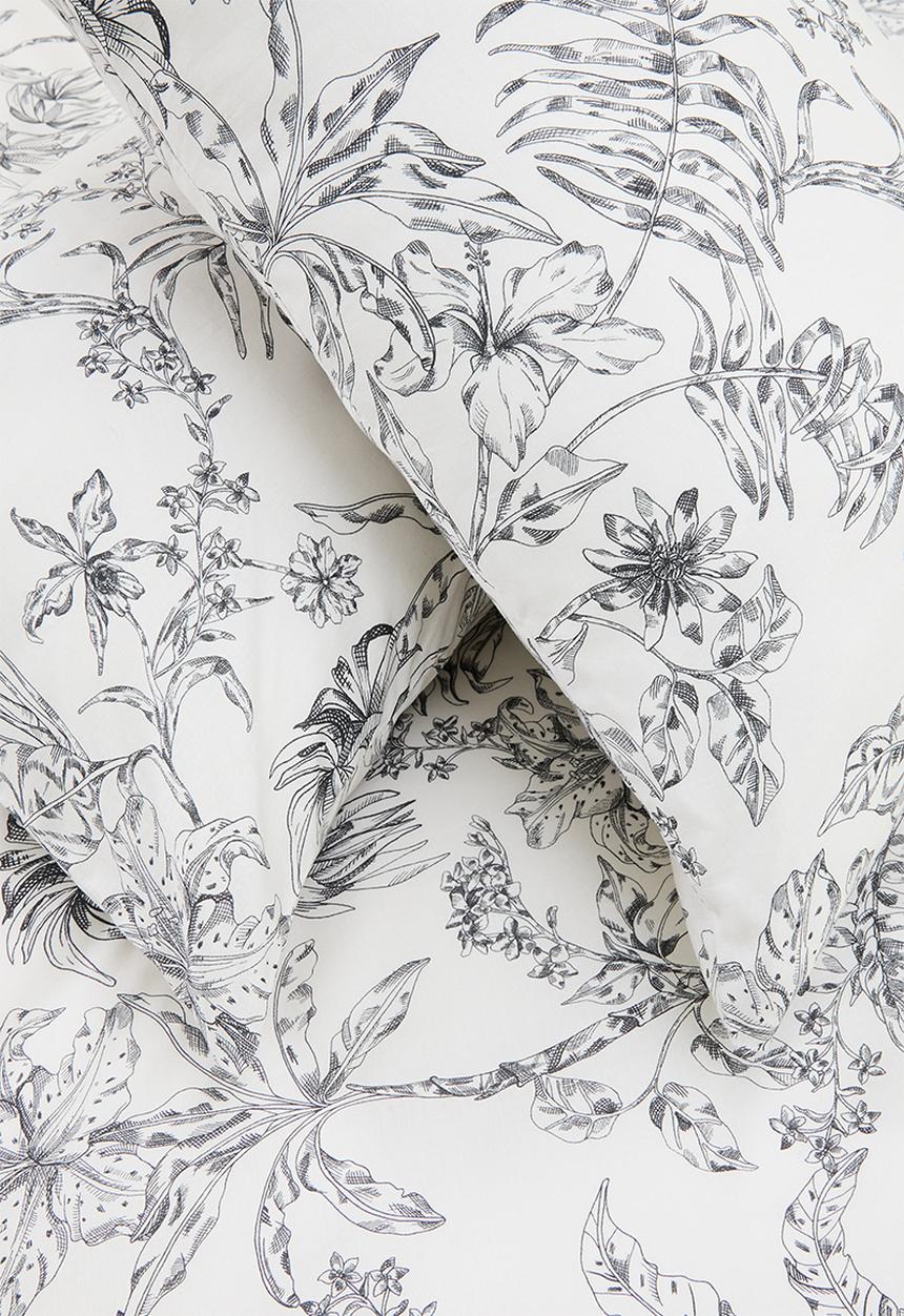 Sixth Floor - Pure Cotton Floral Toile Duvet Cover Set - Beige