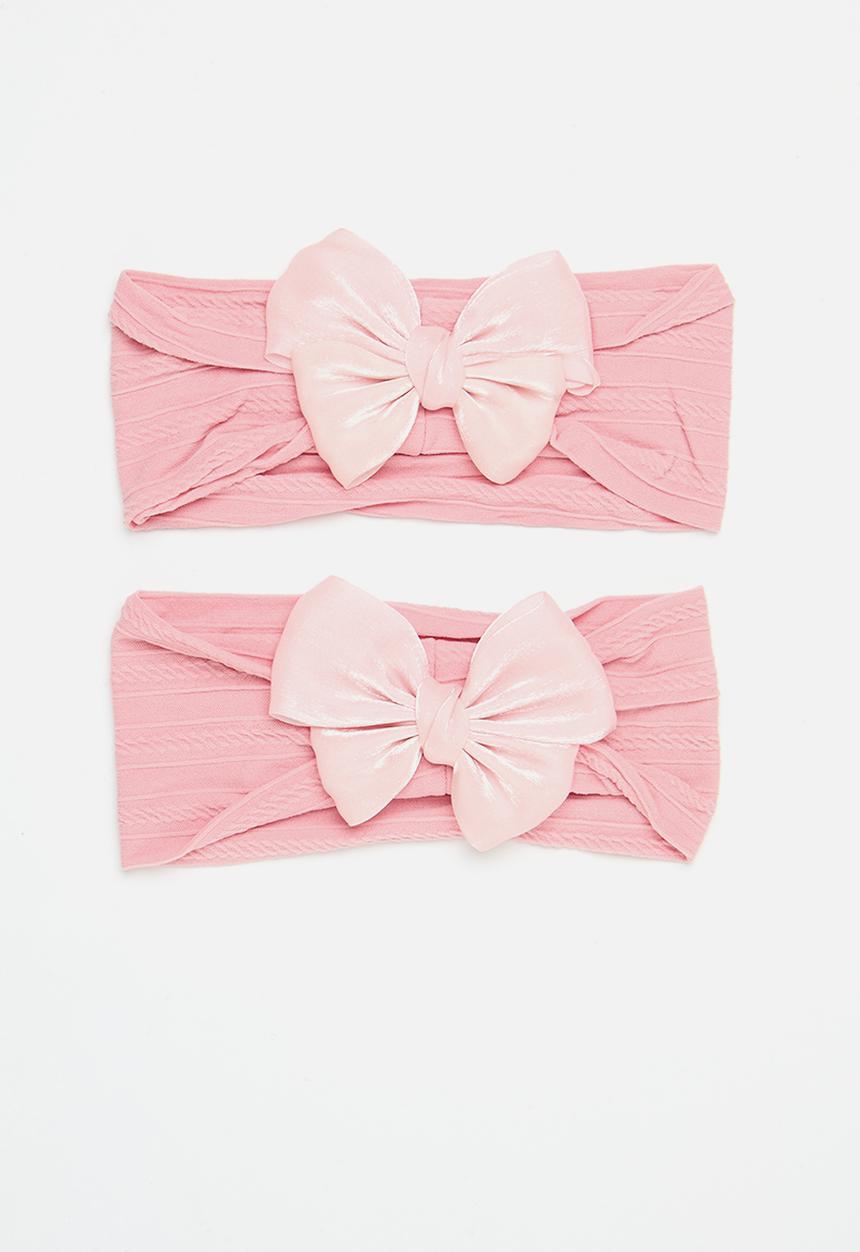 Pop Candy - 2 Pack bowknot headband - pink