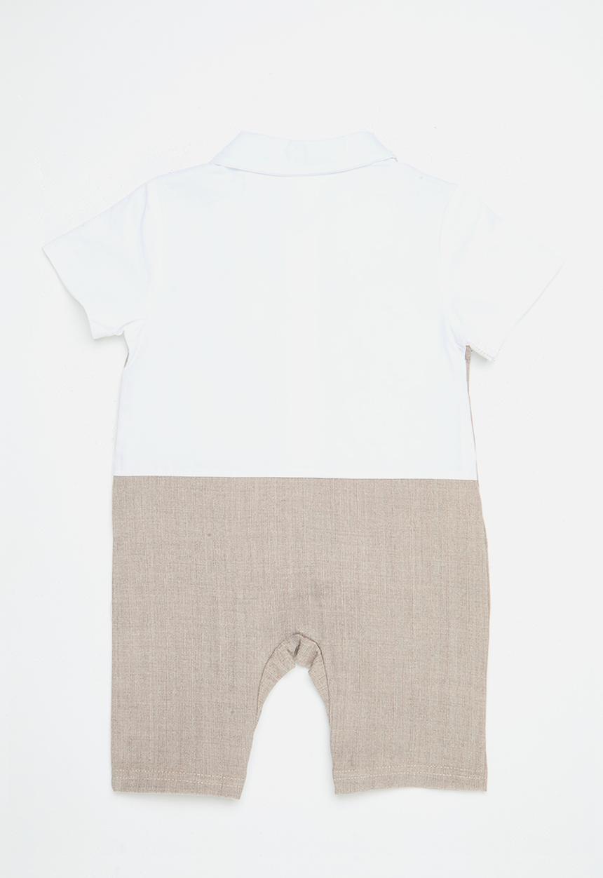 Pop Candy - Shirt & tie romper - beige
