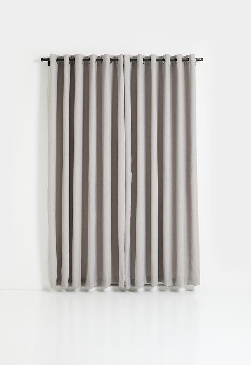 Sixth Floor - Capri Texture Eyelet Curtain - Grey