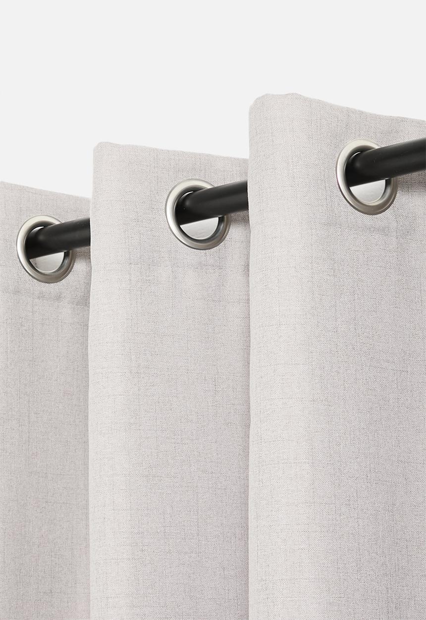 Sixth Floor - Capri Texture Eyelet Curtain - Grey